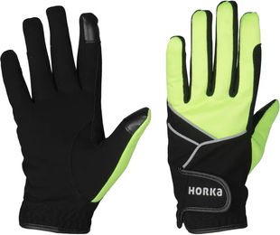Produktbild von HORKA Reflektierende Winter-Reithandschuhe aus Polyester Schwarz Unisex Größe S