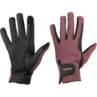 Produktbild von HORKA Reithandschuhe für Damen und Herren aus Wolle wasserabweisend Winter Unisex Schwarz Lila Größe M
