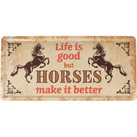 Produktbild von HORKA Reitplatzschild aus Metall in Braun und Beige