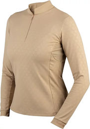 Produktbild von HORKA Reitshirt Emily Damen Winter Reittrikot Beige Gold Größe M