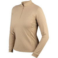 Produktbild von HORKA Reitshirt Emily Damen Winter Reittrikot Beige Gold Größe M