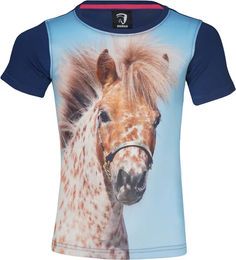 Produktbild von HORKA Reitshirt für Kids aus Baumwolle Blau