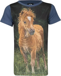 Produktbild von HORKA Reitshirt Ollie für Kinder aus Baumwolle Blau