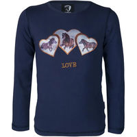 Produktbild von HORKA Reitshirt Pony für Kinder aus Baumwolle Blau Winter