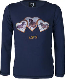 Produktbild von HORKA Reitshirt Pony für Kinder aus Baumwolle Blau Winter