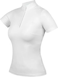 Horka Reitshirt Turnierpolo Sabrina Damen Weiß Größe M – Bild 1 von 4