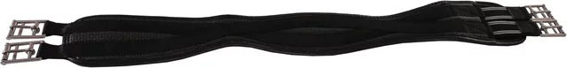 HORKA Sattelgurt aus Nylon mit Waffelgewebe Schwarz Silber 140cm – Bild 1 von 2