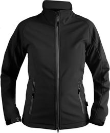 Produktbild von HORKA Silhouette Softshell-Jacke für Damen in Schwarz wasserabweisend aus Polyester
