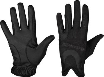 Produktbild von HORKA Sommer-Reithandschuhe mit Glitzerstreifen aus Nylon in Schwarz Unisex Taille 10