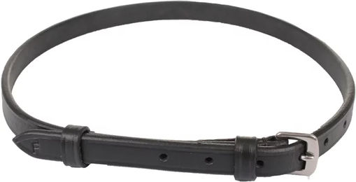HORKA Sporenriemen für Pferde aus Leder in Schwarz und Silber – Bild 1 von 2