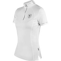 Produktbild von HORKA Starlight Wettkampf-Poloshirt Damen Reitshirt Weiß Silber Polyester Größe L