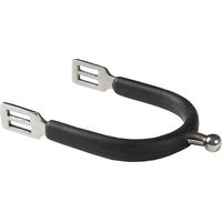Produktbild von HORKA Steigbügelknopf aus Edelstahl mit Gummiüberzug Schwarz 20 mm