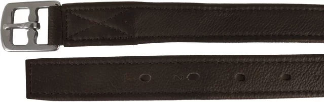 HORKA Steigbügelriemen aus Leder in Braun mit Silber-Beschlag 135 cm - 135 cm – Bild 1 von 2