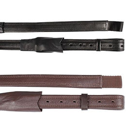 Horka Steigbügelriemen aus Leder mit Nylon Core für Pony in Braun und Silber – Bild 1 von 2