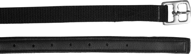 HORKA Steigbügelriemen Dressur aus Nylon und Leder Schwarz 125 cm - 125 cm – Bild 1 von 2