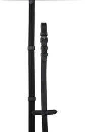 HORKA Textilzügel für Pferde mit Stoppern in Schwarz/Silber für Ponys - 250 cm – Bild 1 von 2