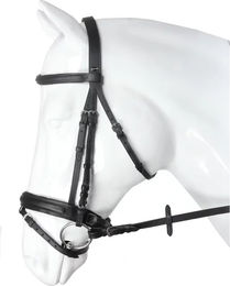 Horka Trensenzaum Caran aus schwedischem Leder in Schwarz für Pony – Bild 1 von 2