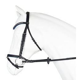 Produktbild von Horka Trensenzaum Jolly aus Kunstleder in Schwarz/Blau für Ponys