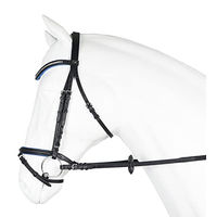Produktbild von Horka Trensenzaum Jolly aus Kunstleder in Schwarz/Blau für Ponys