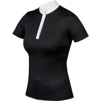 Produktbild von Horka Turnierpolo Sabrina Damen Reitshirt Schwarz Größe L