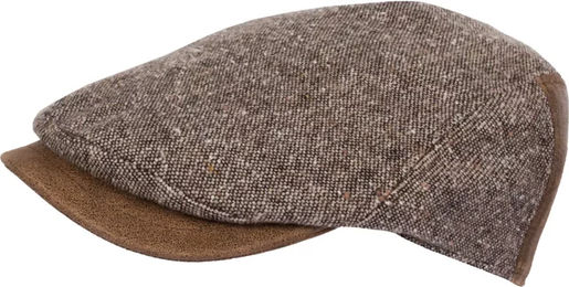 Produktbild von HORKA Tweed-Beret Donegal aus Wolle für Damen in Braun