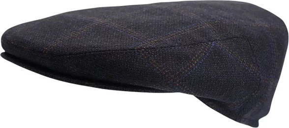 Produktbild von HORKA Tweed-Beret Unisex Wintermütze Blau oder Schwarz 57 cm