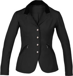 Produktbild von HORKA Victory Reitjacke Damen Softshell Schwarz Größe 42 wasserabweisend aus Nylon