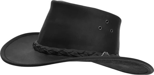 Produktbild von HORKA Wallaroo Leinwandhut aus Leder in Schwarz Unisex Größe L