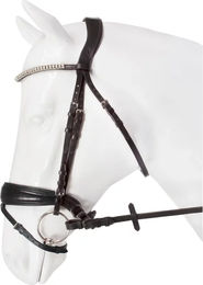 Horka Zaumzeug Gipsy aus Leder in Schwarz für Ponys – Bild 1 von 2
