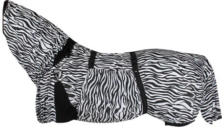 HORKA Zebra Ekzem-Außendecke für Pferde in Grau/Bunt Größe 145/195 – Bild 1 von 3