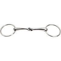 Produktbild von HORKA Zwei-Ringe-Pferdegebiss aus Edelstahl mit beweglichem Gelenk in Silber