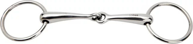 Produktbild von HORKA Zwei-Ringe-Pferdegebiss mit beweglichem Gelenk aus Edelstahl in Silber - 12 cm