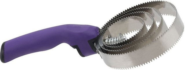 Horse Guard Metallstriegel für Pferde in Silber und Lila – Bild 1 von 3