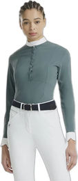 Produktbild von Horse Pilot Aerolight Reitturnier-Hemd Damen Langarm Blau XS