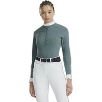 Produktbild von Horse Pilot Aerolight Reitturnier-Hemd Damen Langarm Blau XS