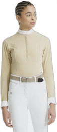 Horse Pilot Aerolight Turnier-Reithemd Langarm für Damen in Beige XL – Bild 1 von 3