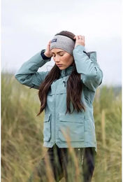Produktbild von Horse Pilot Essential Fleece-Reitjacke für Damen und Herren mit Reißverschluss wasserdicht Grün Größe S