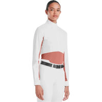 Produktbild von Horse Pilot Monica Reitshirt Damen Langarm Weiß Orange Oeko-Tex Größe S