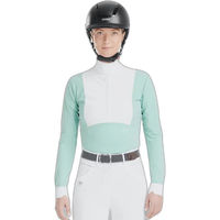 Produktbild von Horse Pilot Monica Reitturnier-Hemd Damen Langarm Grün Türkis Größe L
