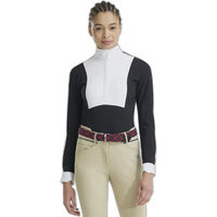 Produktbild von Horse Pilot Monica Reitturnier-Hemd Damen Langarm Schwarz Weiß XL