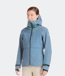 Produktbild von Horse Pilot Reitjacke für Damen wasserfest mit Kapuze Blau Größe M