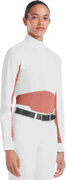 Horse Pilot Reitshirt Monica Damen Langarm Weiß Orange XS Oeko-Tex – Bild 1 von 7