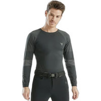 Produktbild von Horse Pilot Reitshirt Optimax Langarm für Herren in Grau oder Schwarz Größe XS