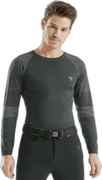 Horse Pilot Reitshirt Optimax Langarm für Herren in Grau und Schwarz Größe XL – Bild 1 von 1
