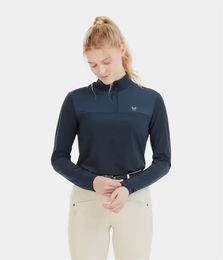 Produktbild von Horse Pilot Sunrise Reitshirt für Damen mit langen Ärmeln Blau OEKO-TEX Standard 100