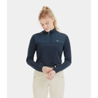 Produktbild von Horse Pilot Sunrise Reitshirt für Damen mit langen Ärmeln Blau OEKO-TEX Standard 100