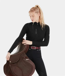 Produktbild von Horse Pilot Suntech Reitshirt Damen Sommer Weiß Schwarz OEKO-TEX Standard 100 Größe S