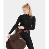 Produktbild von Horse Pilot Suntech Reitshirt Damen Sommer Weiß Schwarz XL OEKO-TEX Standard 100