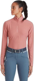 Produktbild von Horse Pilot Suntech Reitshirt Langarm für Damen Sommer Weiß Rosa Größe M