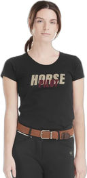 Produktbild von Horse Pilot T-Shirt Damen aus Bio-Baumwolle Schwarz Größe S